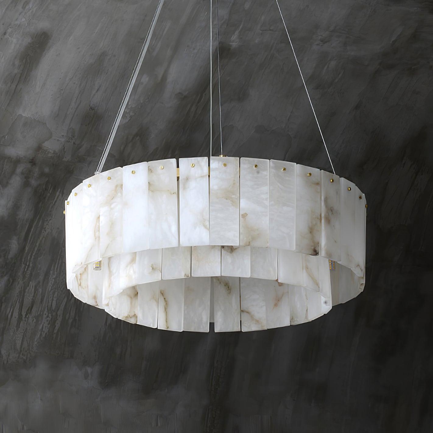 Alabaster Chandelier — Organic Warm Ambiance - LumoTrot