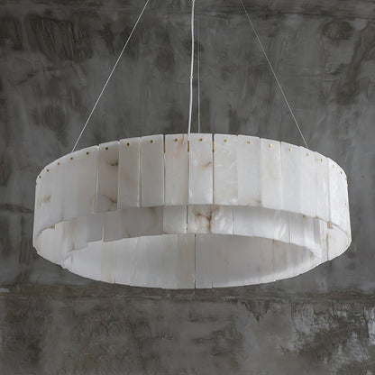 Alabaster Chandelier — Organic Warm Ambiance - LumoTrot