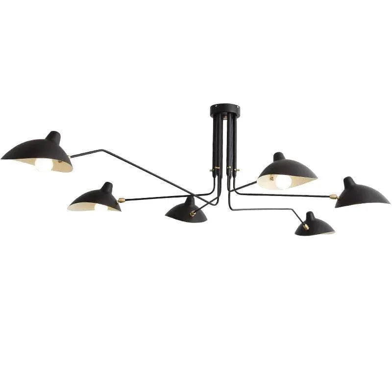 Black Metal Ceiling Light — Sculptural Mid-Century Design - LumoTrot