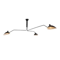 Black metal sculptural ceiling light for mid-century modern living rooms by Lumotrot