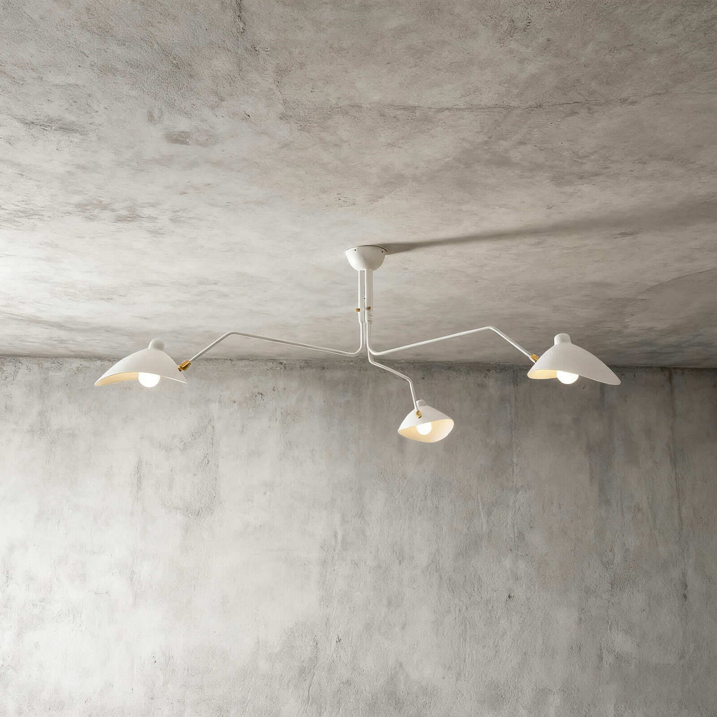 Black Metal Ceiling Light — Sculptural Mid-Century Ambiance