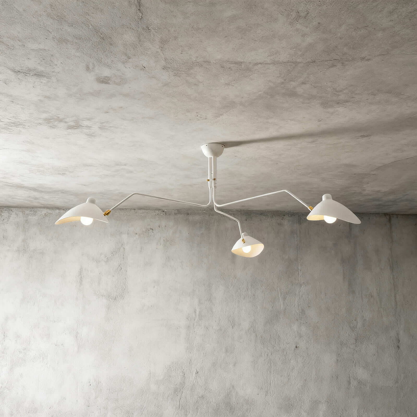 Black Metal Ceiling Light — Sculptural Mid-Century Ambiance
