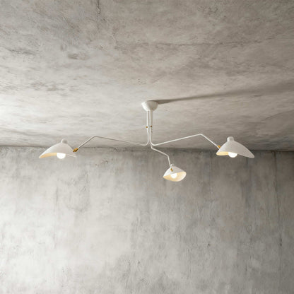 Black Metal Ceiling Light — Sculptural Mid-Century Ambiance