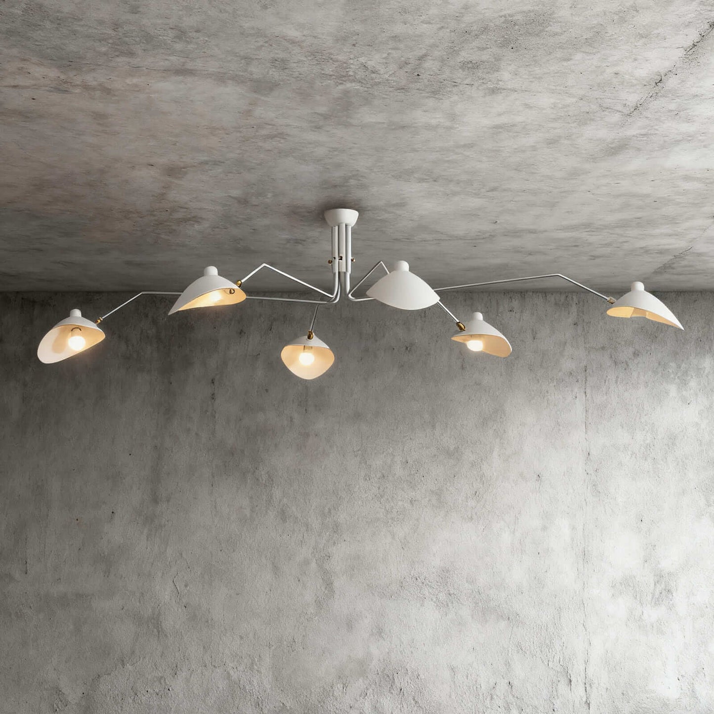 Black Metal Ceiling Light — Sculptural Mid-Century Ambiance
