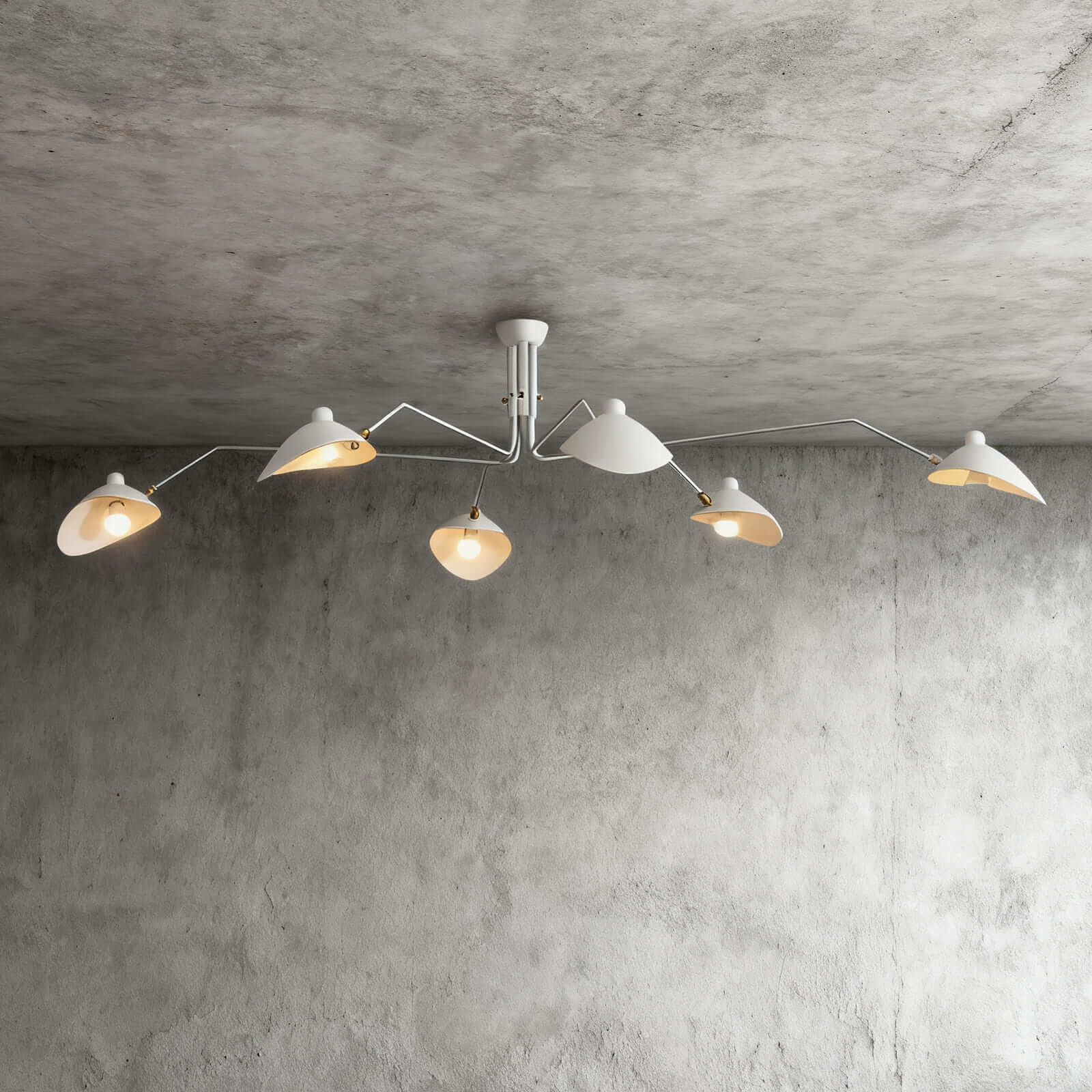 Black Metal Ceiling Light — Sculptural Mid-Century Ambiance