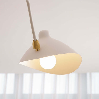 Black Metal Ceiling Light — Sculptural Mid-Century Ambiance
