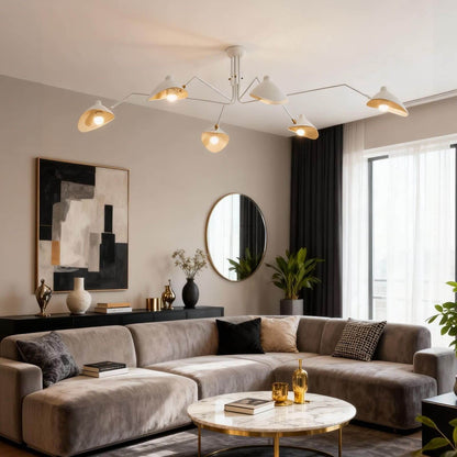 Black Metal Ceiling Light — Sculptural Mid-Century Design - LumoTrot
