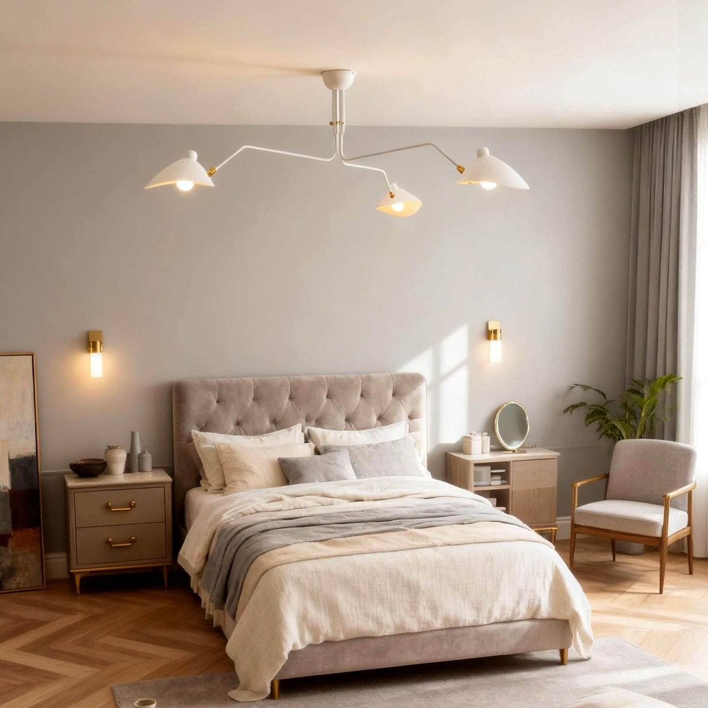 Black Metal Ceiling Light — Sculptural Mid-Century Ambiance