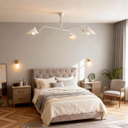 Black Metal Ceiling Light — Sculptural Mid-Century Ambiance