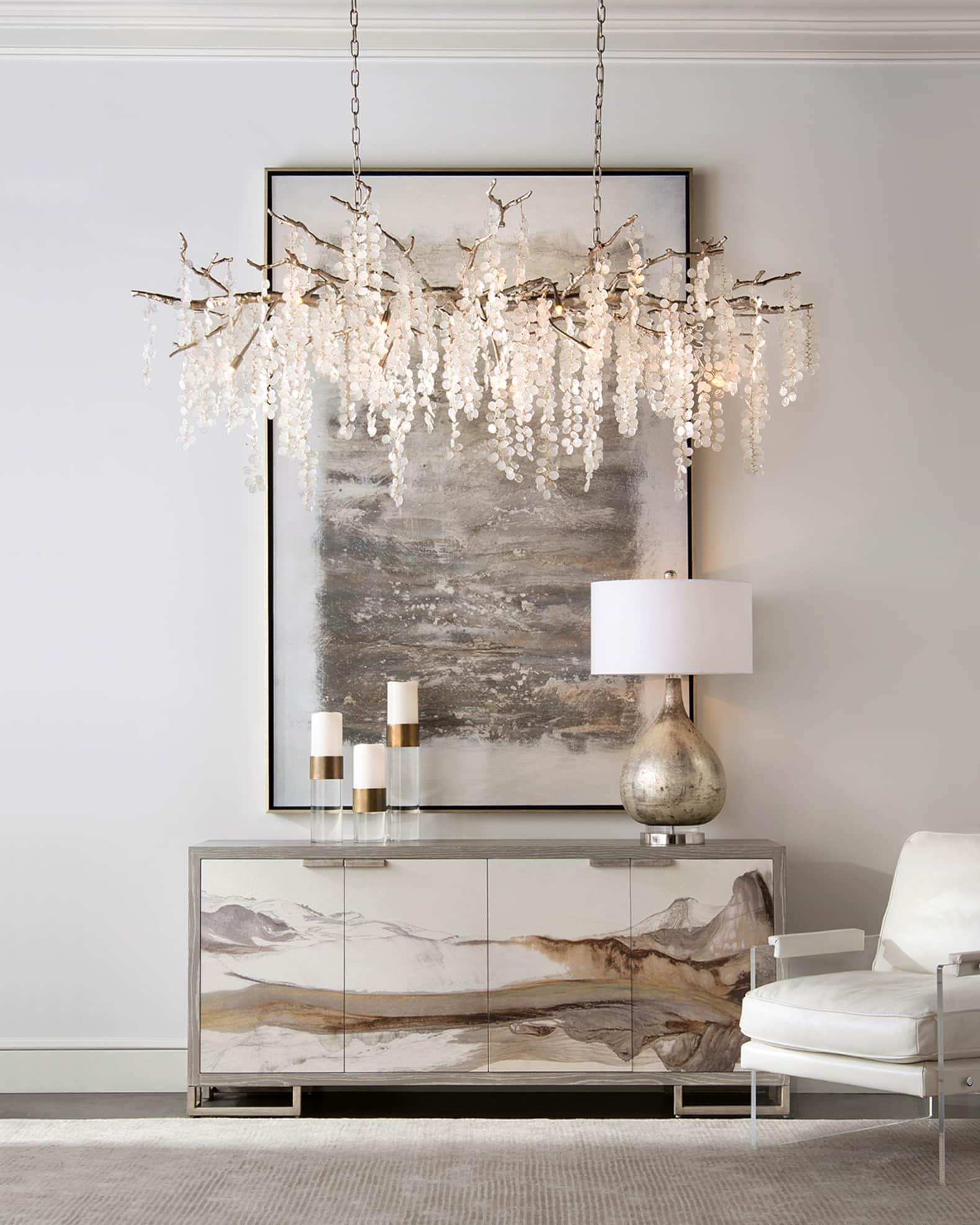 Brass Crystal Chandelier — Ethereal Forest Glow