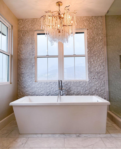 Brass Crystal Chandelier — Ethereal Forest Glow