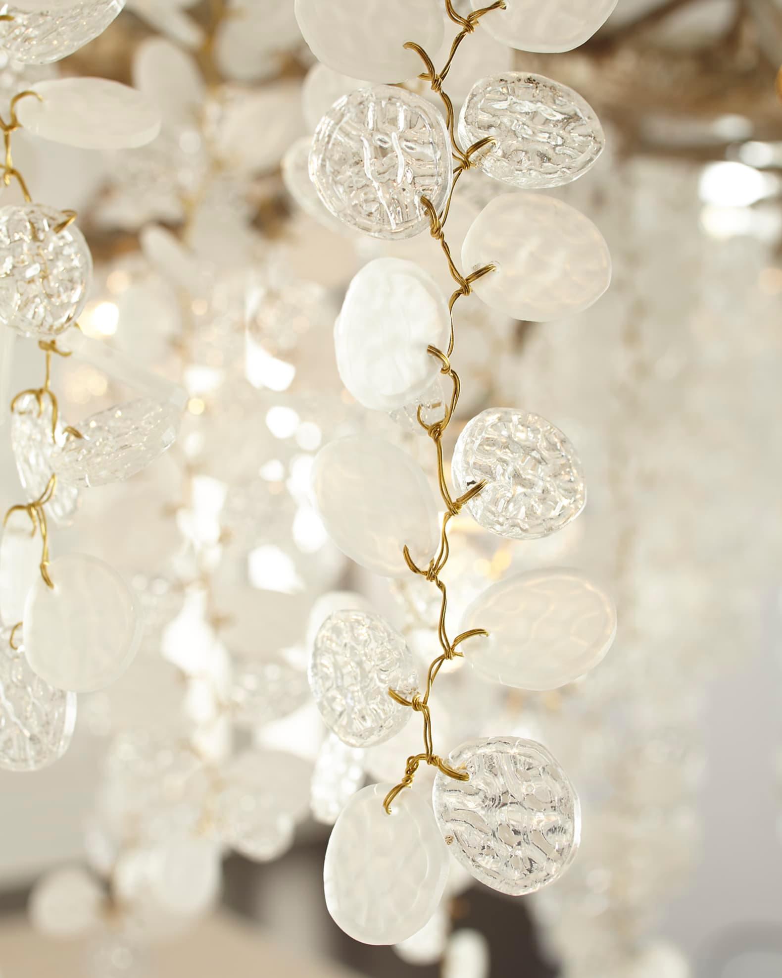 Brass Crystal Chandelier — Ethereal Forest Glow
