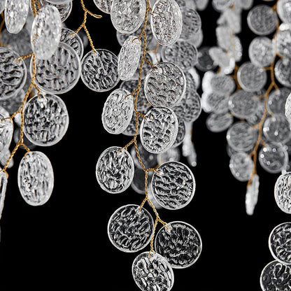 Brass Crystal Chandelier — Ethereal Forest Glow