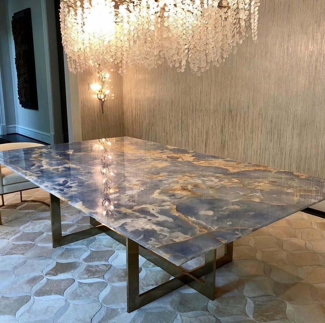 Brass Crystal Chandelier — Ethereal Forest Glow