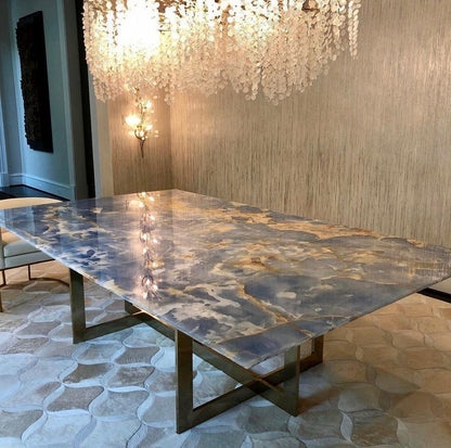 Brass Crystal Chandelier — Ethereal Forest Glow