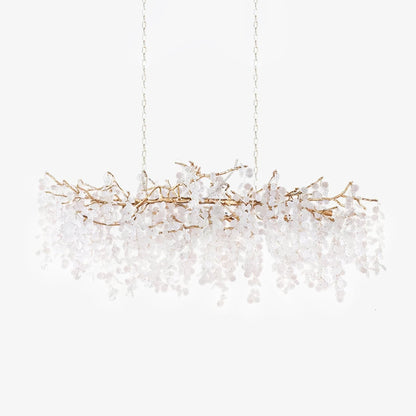 Brass Crystal Chandelier — Ethereal Forest Glow