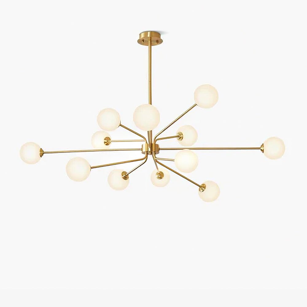 Brass Sputnik Chandelier — Mid-Century Modern Statement