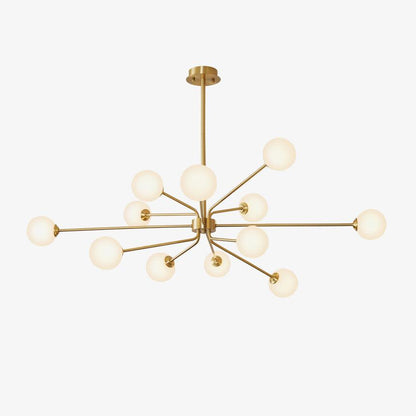 Brass Sputnik Chandelier — Mid-Century Modern Statement