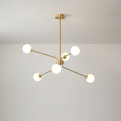 Brass Sputnik Chandelier — Mid-Century Modern Statement - LumoTrot