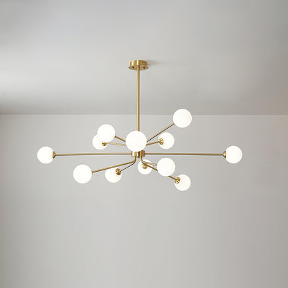 Brass Sputnik Chandelier — Mid-Century Modern Statement - LumoTrot