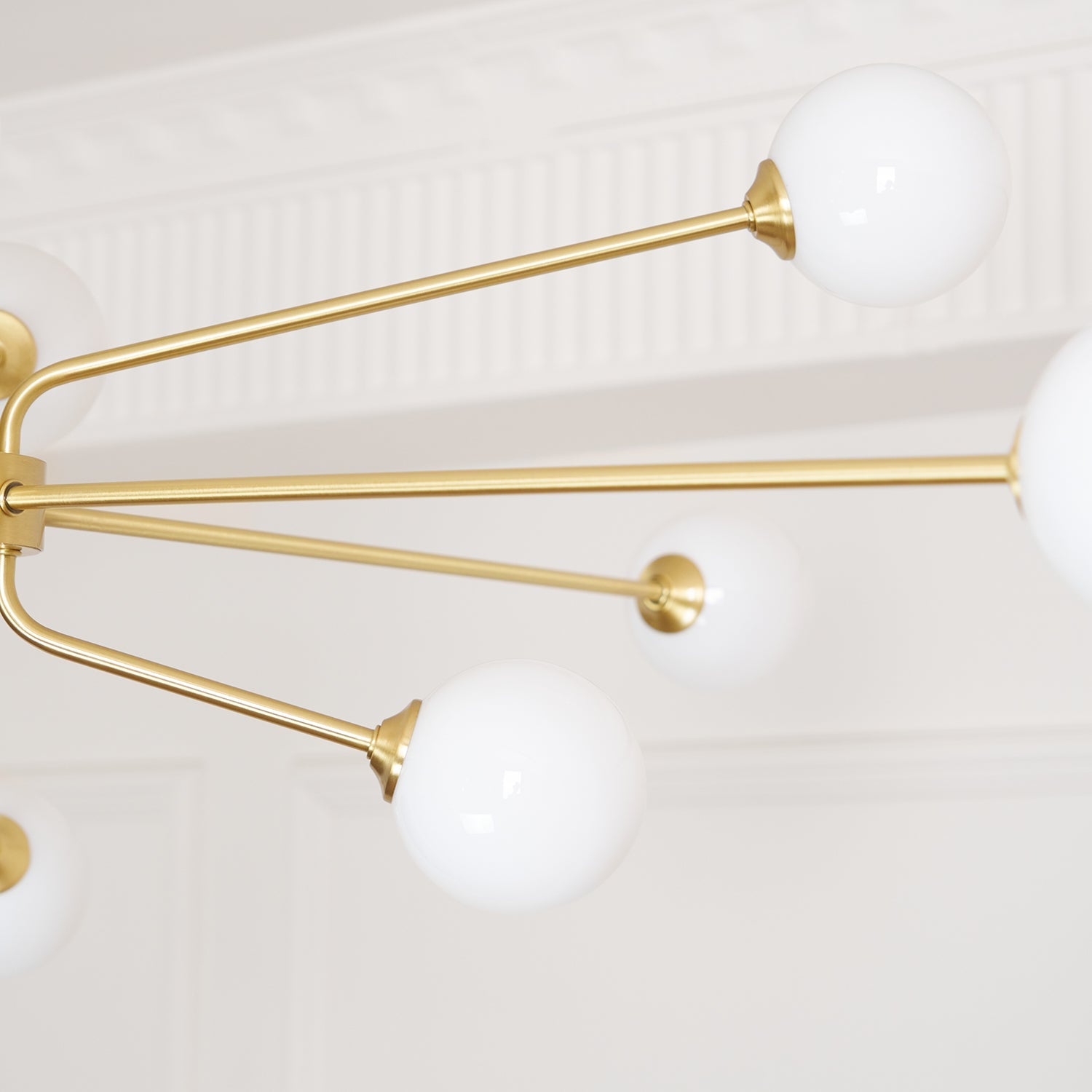 Brass Sputnik Chandelier — Mid-Century Modern Statement
