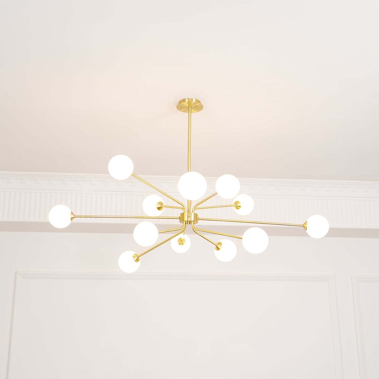 Brass Sputnik Chandelier — Mid-Century Modern Statement - LumoTrot