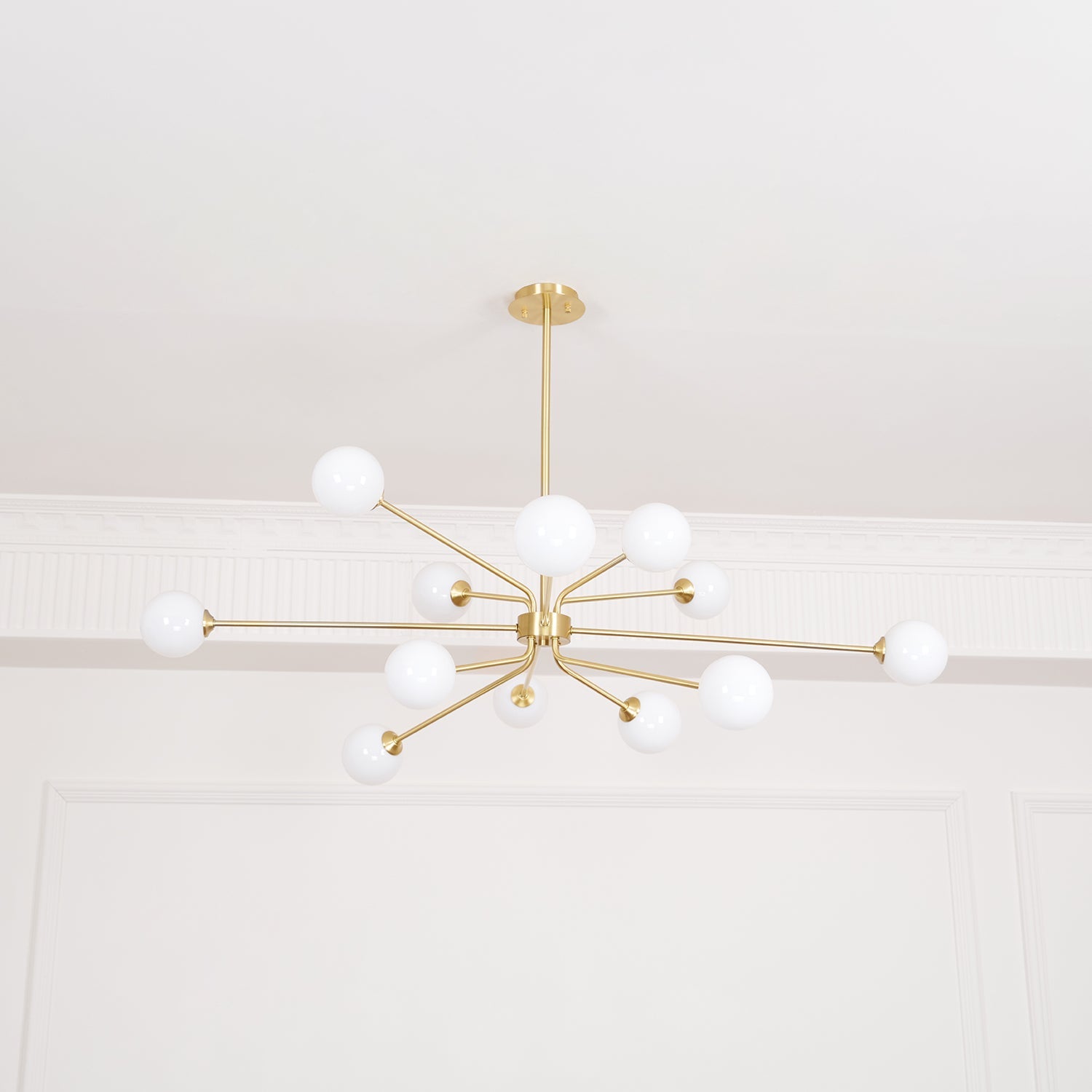 Brass Sputnik Chandelier — Mid-Century Modern Statement - LumoTrot