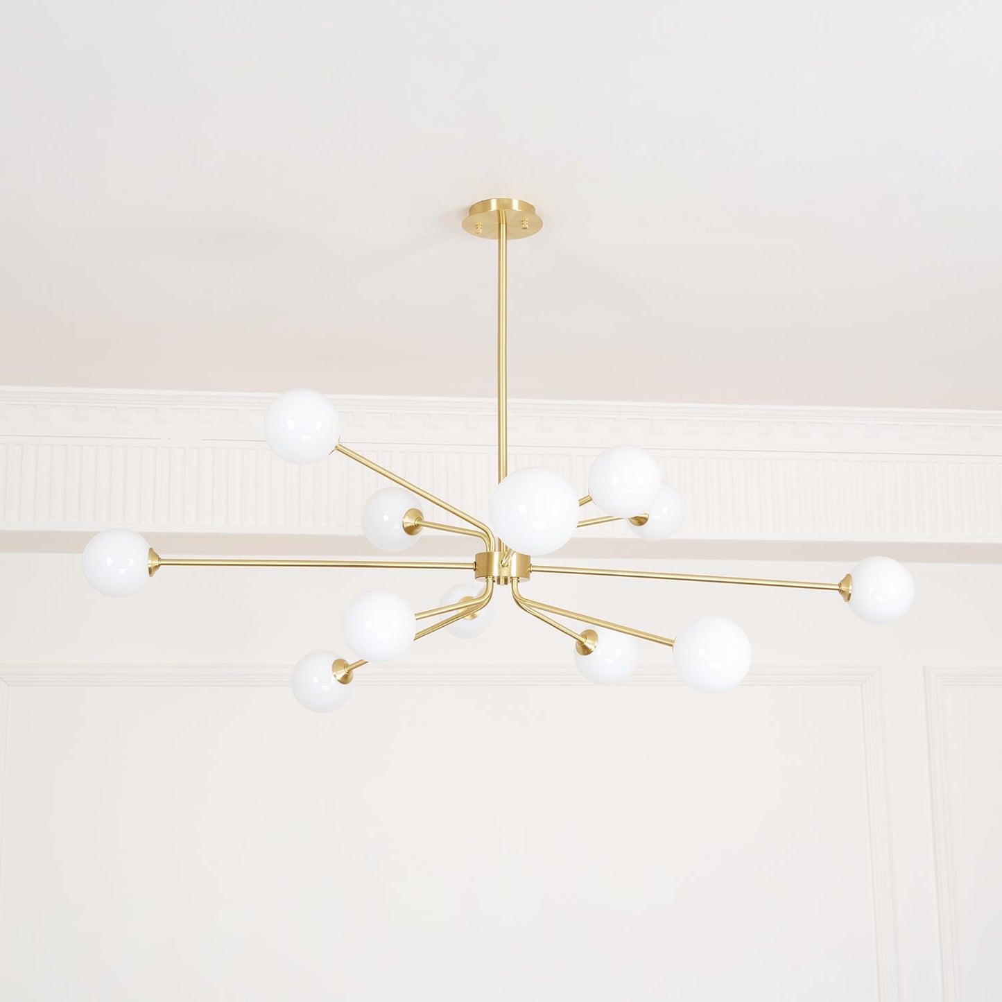 Geometric silhouette of the Sputnik chandelier