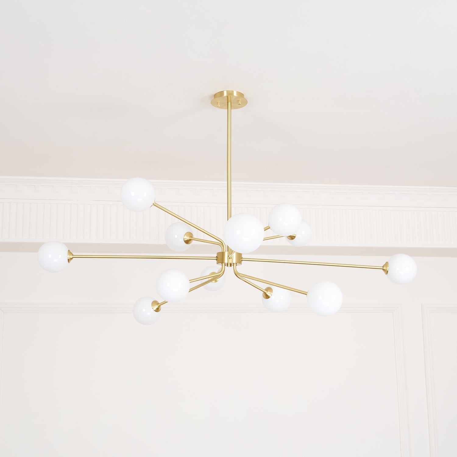 Geometric silhouette of the Sputnik chandelier