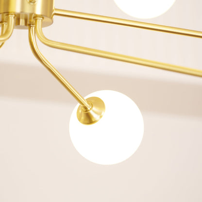 Brass Sputnik Chandelier — Mid-Century Modern Statement