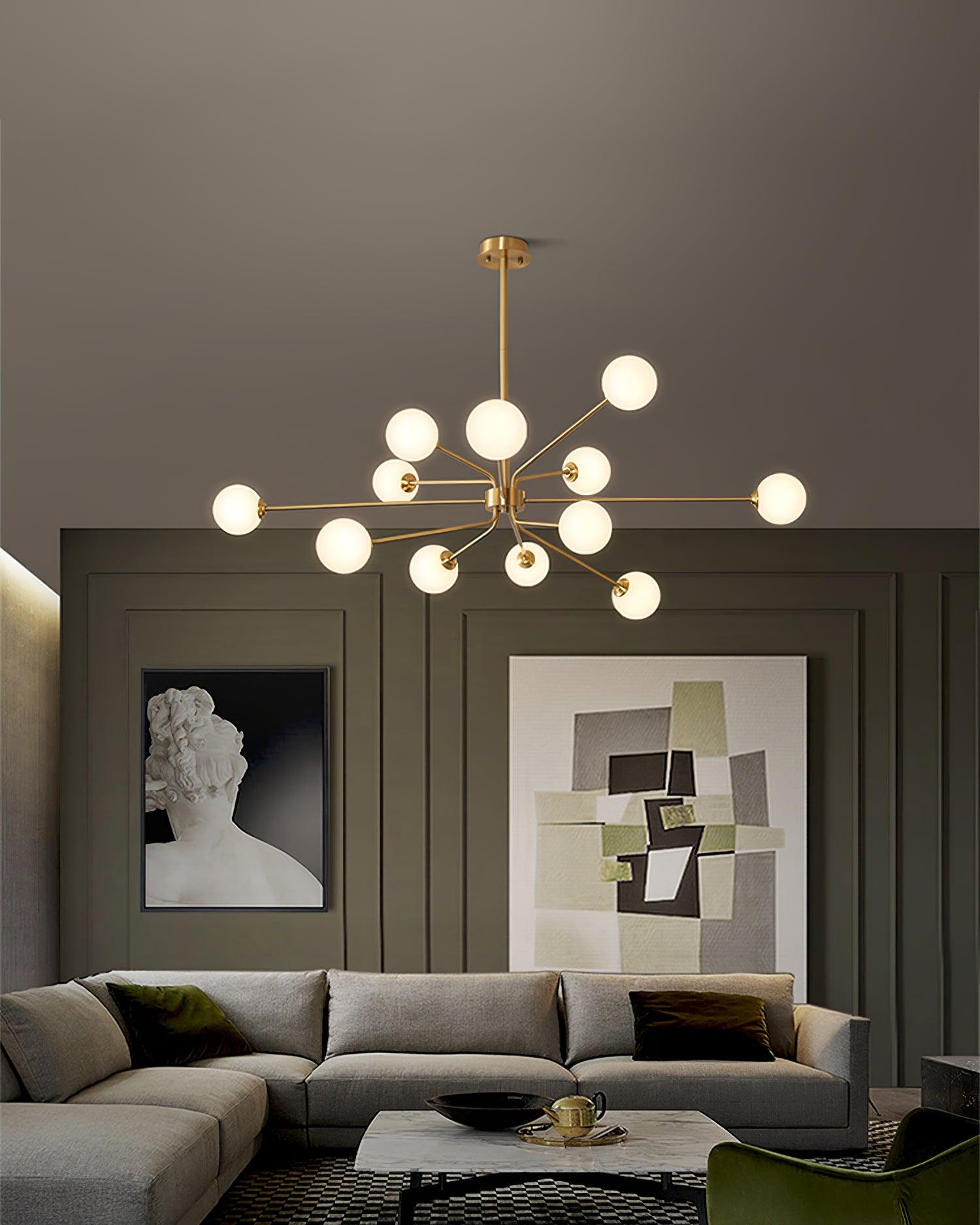 Brass Sputnik Chandelier — Mid-Century Modern Statement - LumoTrot