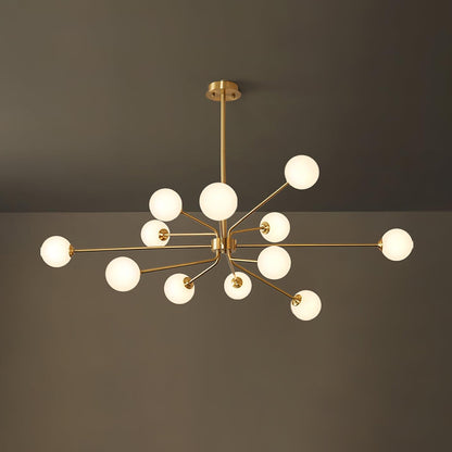 Brass Sputnik Chandelier — Mid-Century Modern Statement