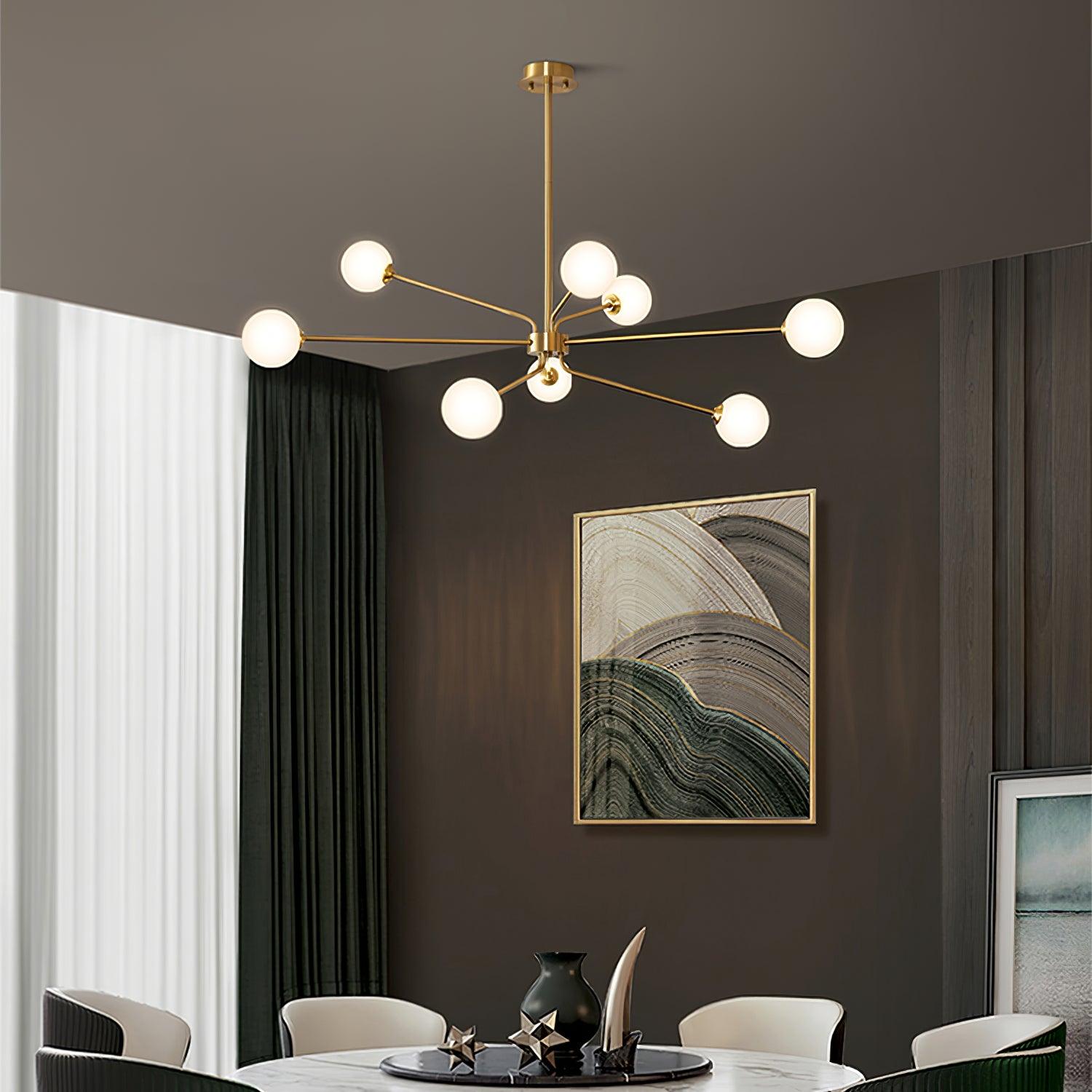 Brass Sputnik Chandelier — Mid-Century Modern Statement - LumoTrot