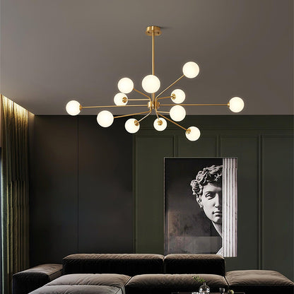 Brass Sputnik Chandelier — Mid-Century Modern Statement - LumoTrot