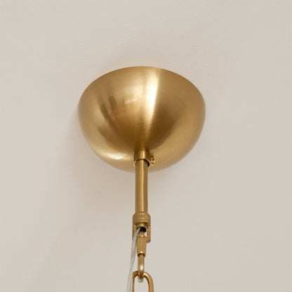 Glass Disc Chandelier — Warm Amber Glow