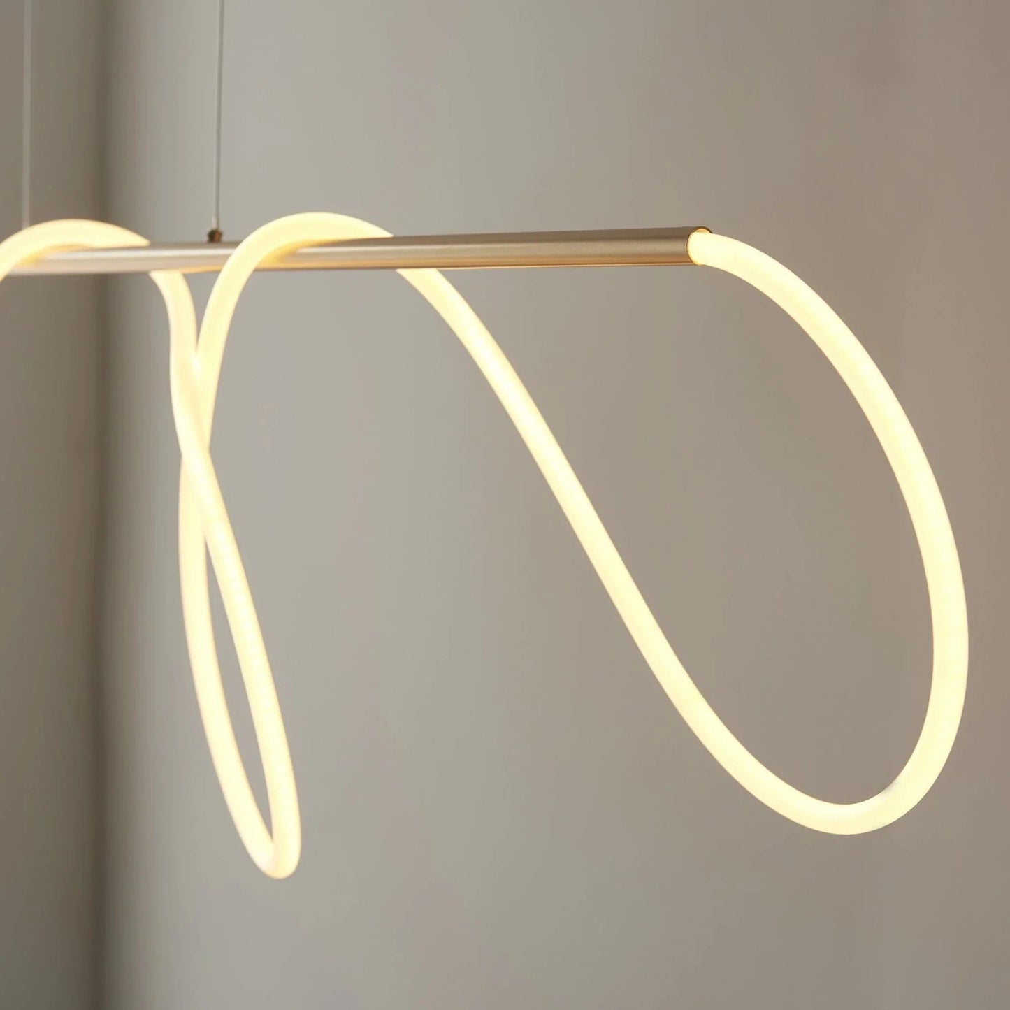Brass LED Bar Pendant Light — Organic Sculptural Glow - LumoTrot