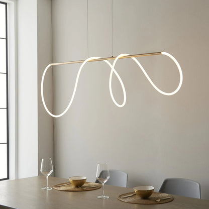Brass LED Pendant Light — Organic Sculpture