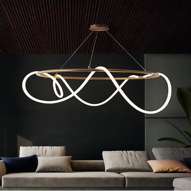 Brass LED Pendant Light — Organic Sculpture