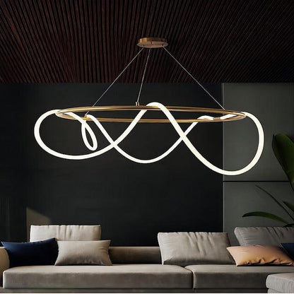 Brass LED Pendant Light — Organic Sculpture
