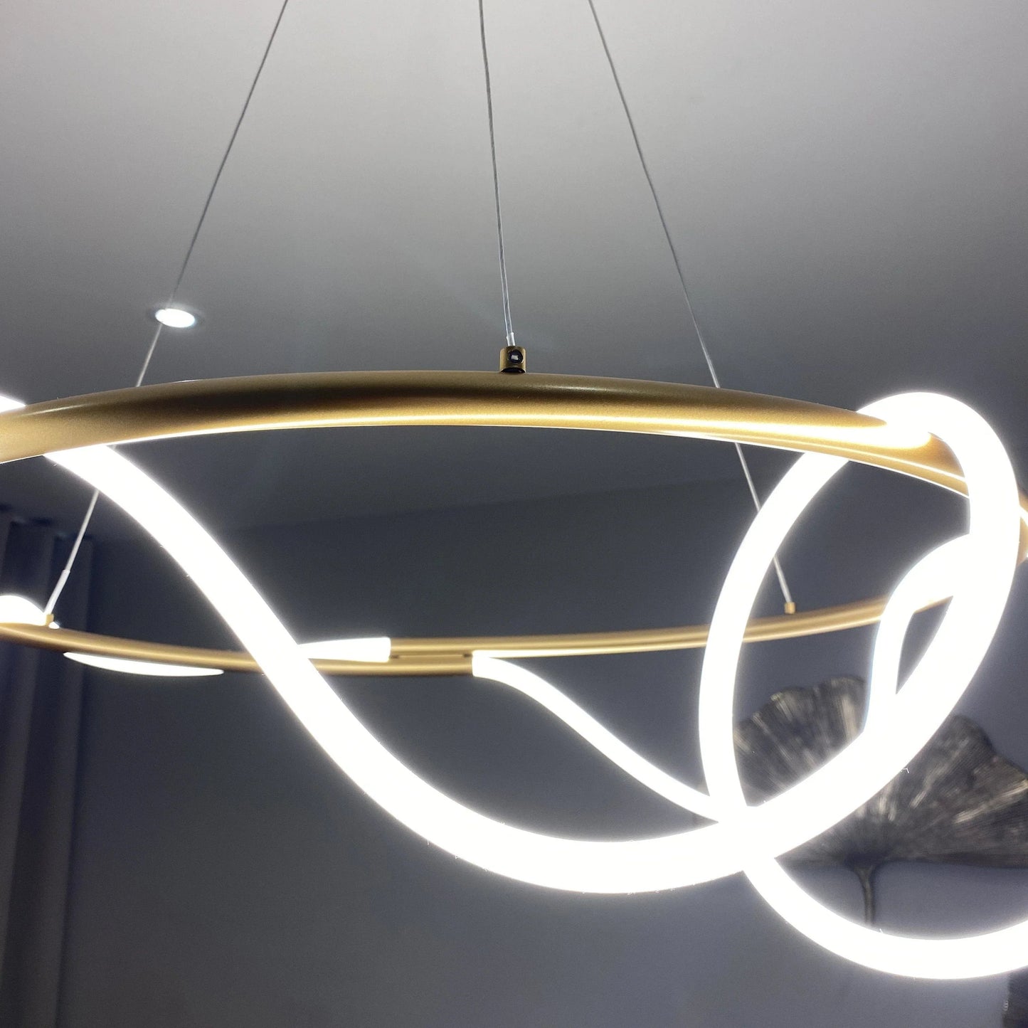 Brass LED Pendant Light — Organic Sculpture