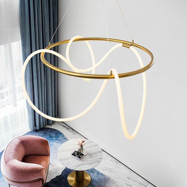 Brass LED Pendant Light — Organic Sculpture