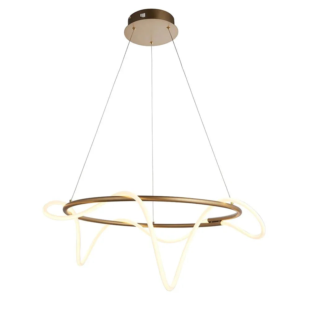 Brass LED Pendant Light — Organic Sculpture