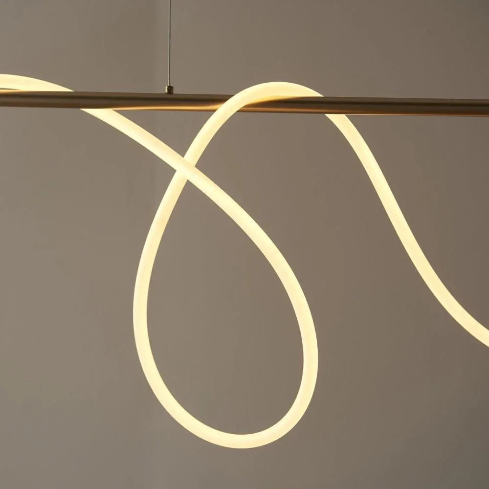 Brass LED Pendant Light — Organic Sculpture