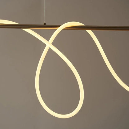 Brass LED Pendant Light — Organic Sculpture