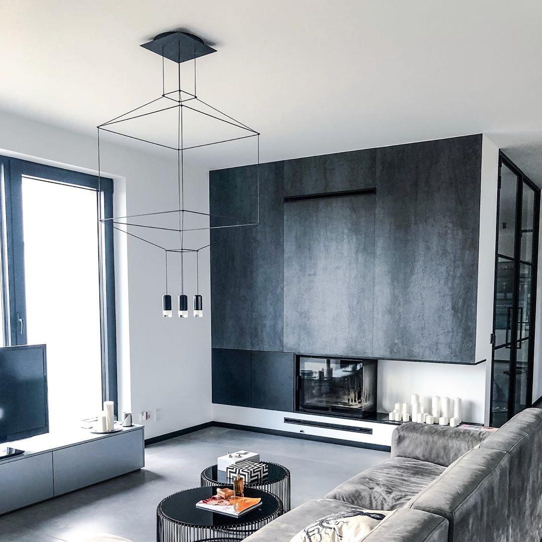 Geometric Wire Frame Chandelier — Modern Statement - LumoTrot