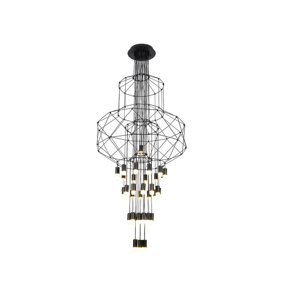 Geometric Wire Frame Chandelier — Modern Statement - LumoTrot