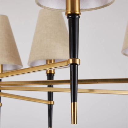Fabric Shade Chandelier — Timeless Mid - Century Sophistication - LumoTrot