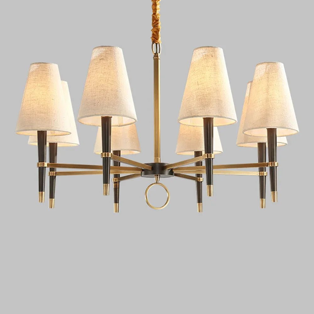Fabric Shade Chandelier — Timeless Mid - Century Sophistication - LumoTrot