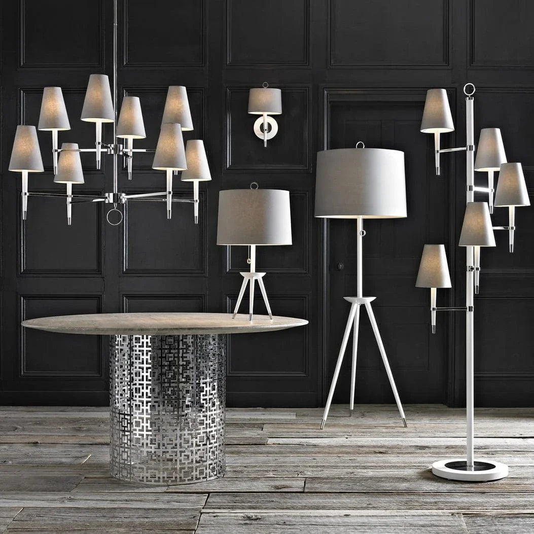 Fabric Shade Chandelier — Timeless Mid - Century Sophistication - LumoTrot