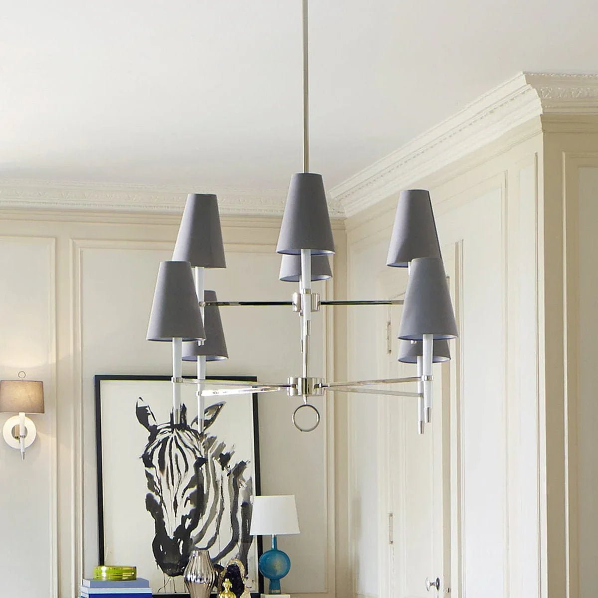 Fabric Shade Chandelier — Timeless Mid - Century Sophistication - LumoTrot
